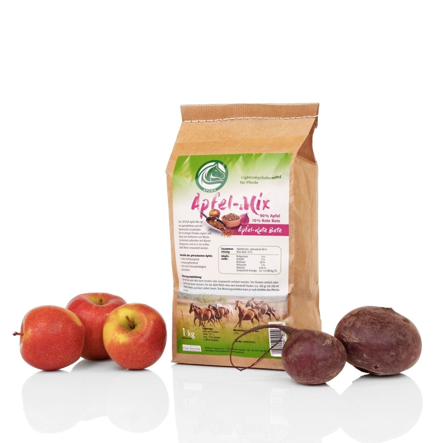Tüte mit 1 kg Apfel-Mix mit Rote Beete von APUNA