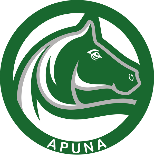 Logo von APUNA mit einem Pferdekopf